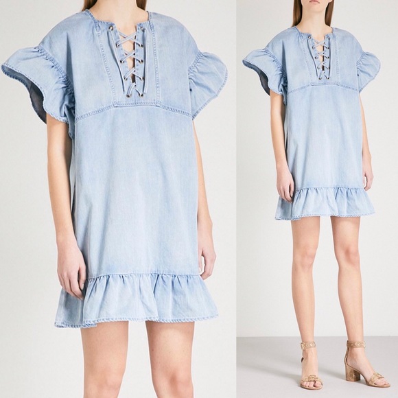 ulla johnson denim dress